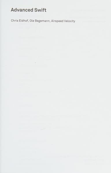 Advanced Swift cover