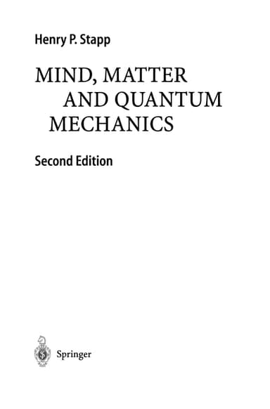 Mind, Matter and Quantum Mechanics cover
