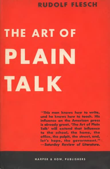 The Art of Plain Talk cover