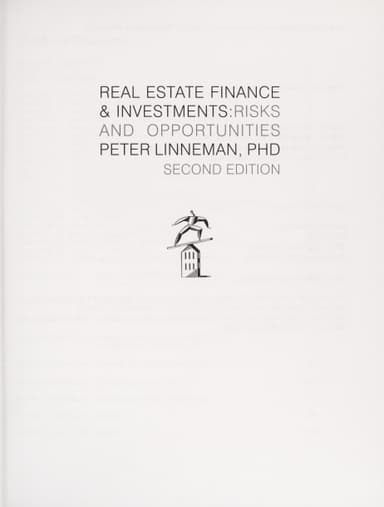 Real estate finance & investments cover