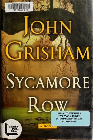 Sycamore Row cover