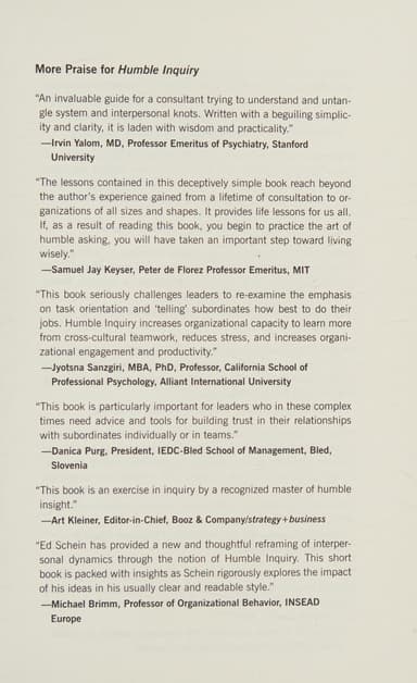 Humble inquiry cover