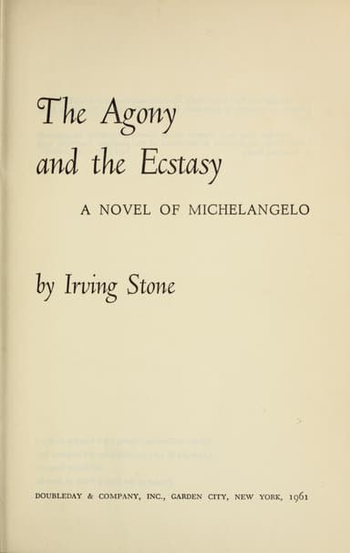 The Agony and the Ecstasy cover
