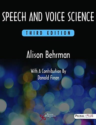 Speech and Voice Science cover