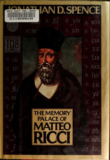 The memory palace of Matteo Ricci cover