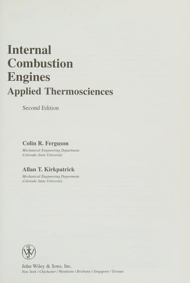 Internal combustion engines cover
