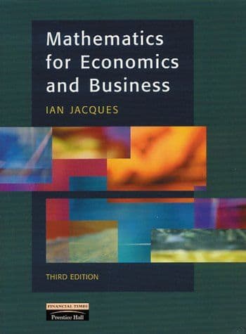 Mathematics for economics and business cover