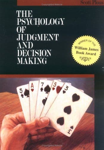 The psychology of judgment and decision making cover