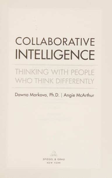 Collaborative intelligence cover