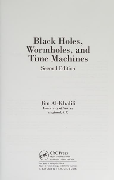 Black holes, wormholes, and time machines cover