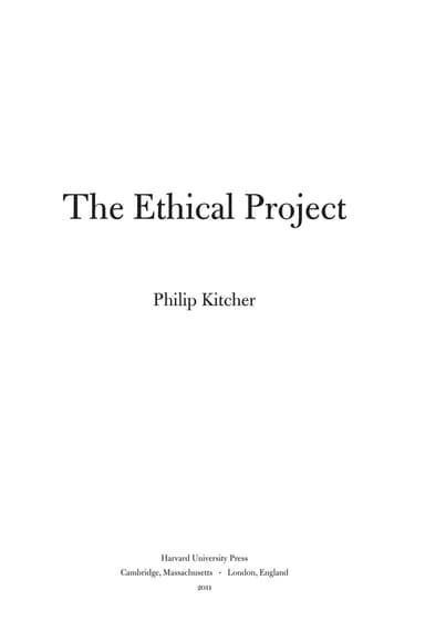 The ethical project cover