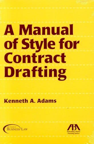 A Manual of Style for Contract Drafting cover