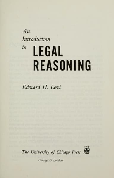 An introduction to legal reasoning. cover