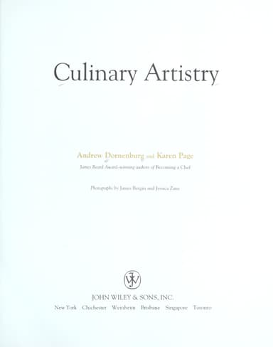 Culinary Artistry cover