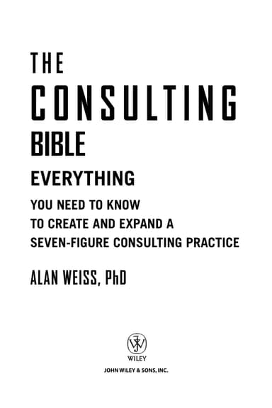 The consulting Bible cover