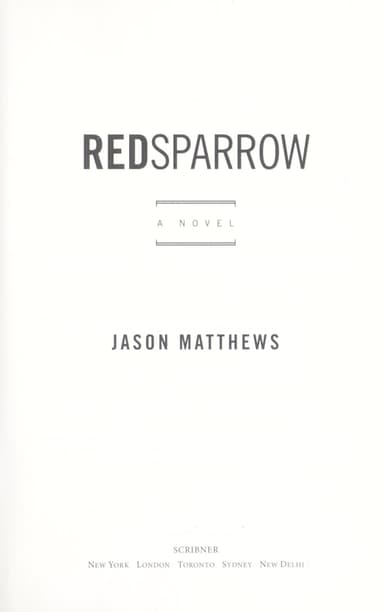 Red Sparrow cover