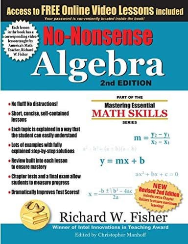 No-Nonsense Algebra, 2nd Edition cover