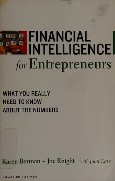 Financial intelligence for entrepreneurs cover