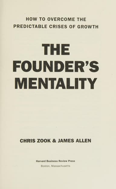 The founder's mentality cover