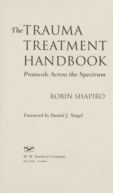 The trauma treatment handbook cover