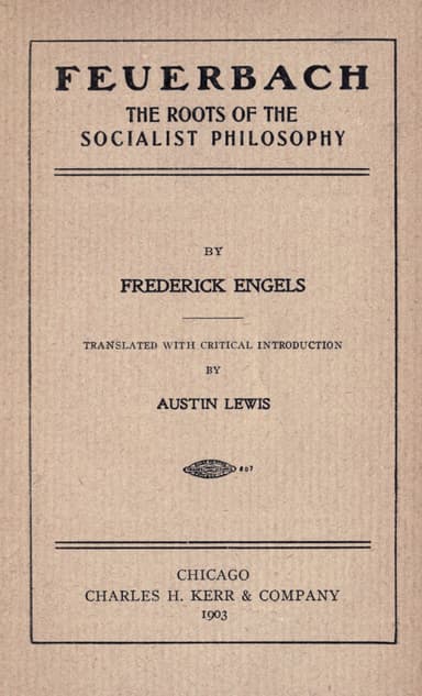 Ludwig Feuerbach und der Ausgang der klassischen deutschen Philosophie cover