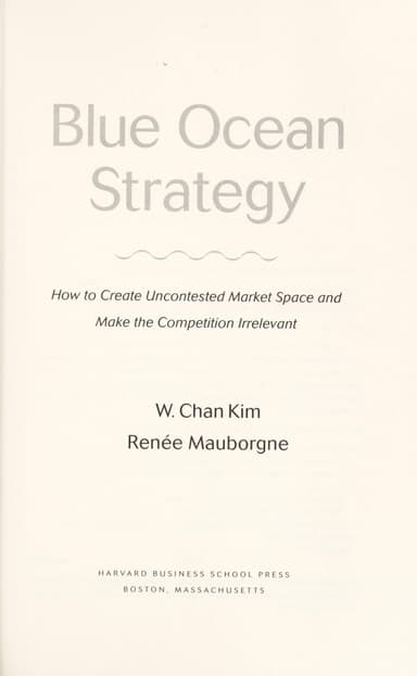 Blue ocean strategy cover