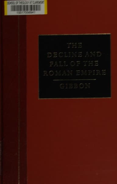 The history of the decline and fall of the Roman Empire cover