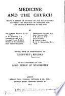 Medicine and the Church cover
