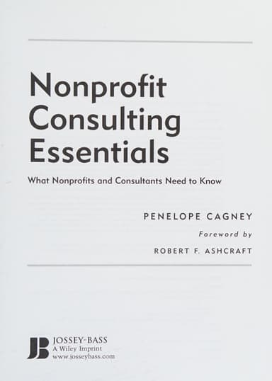 Nonprofit consulting essentials cover