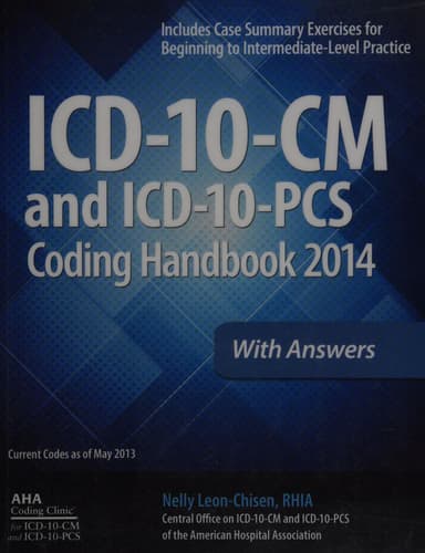 ICD-10-CM and ICD-10-PCS coding handbook with answers cover
