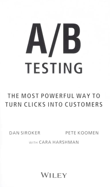 A/B testing cover