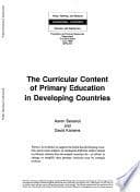 The Curricular Content of Primary Education in Developing Countries cover