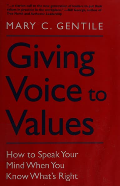 Giving voice to values cover