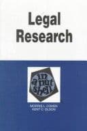 Legal research in a nutshell cover