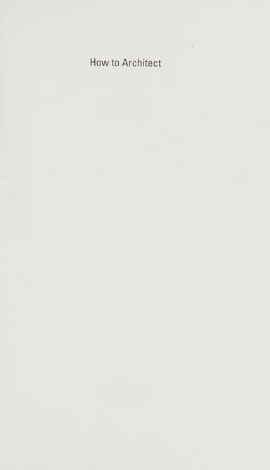 How to architect cover