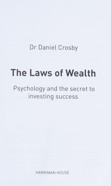 The laws of wealth cover