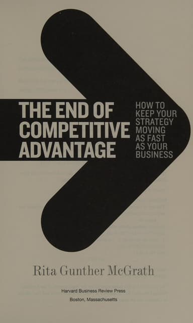 The end of competitive advantage cover
