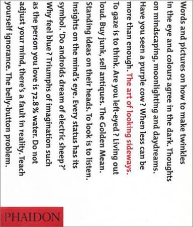 The art of looking sideways cover