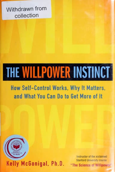 The willpower instinct cover