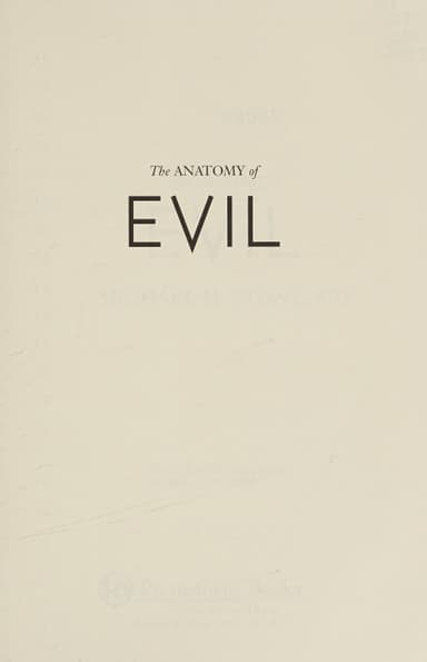 The anatomy of evil cover