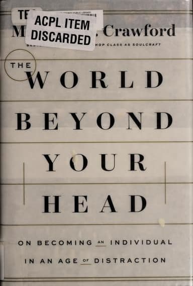 The World Beyond Your Head cover