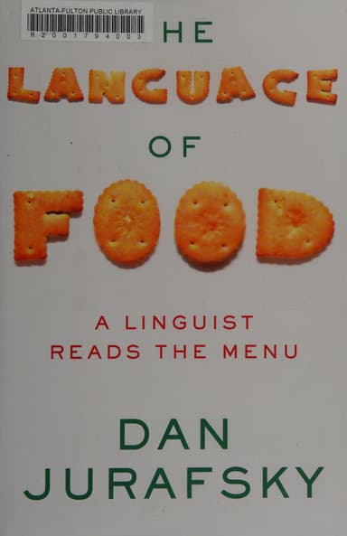 The language of food cover