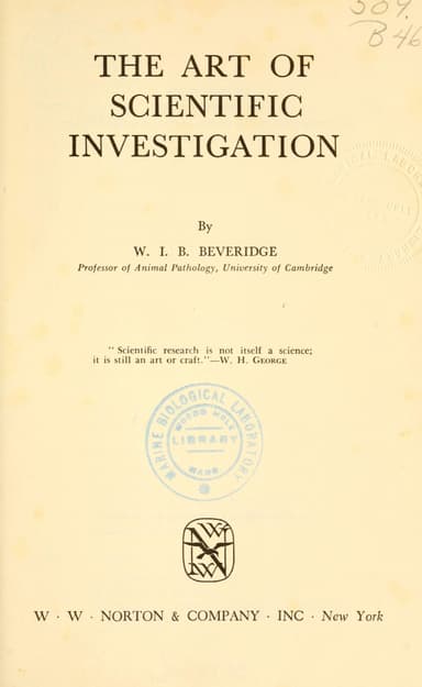 The art of scientific investigation cover