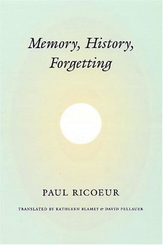 Memory, History, Forgetting cover