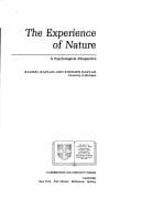 The experience of nature cover