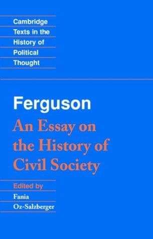 An essay on the history of civil society cover