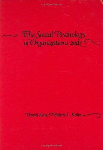 The social psychology of organizations cover