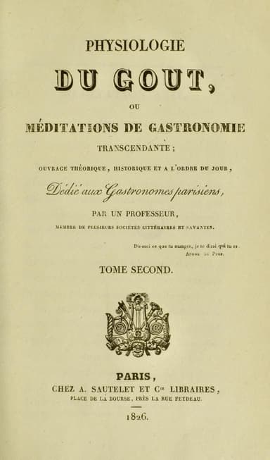 Physiologie du goût cover