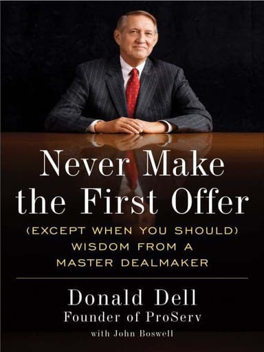 Never make the first offer cover