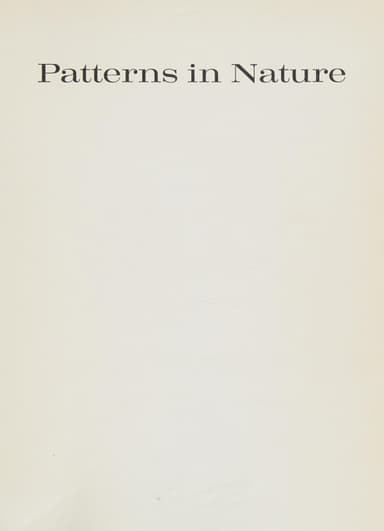 Patterns in nature cover